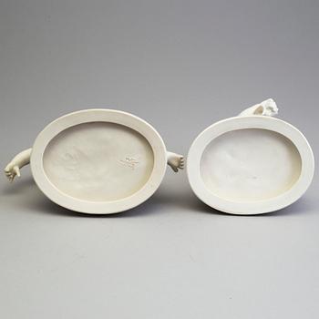 TWO PARIAN FIGURES, Gustafsberg 1900 and 1910.