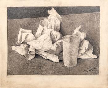 Owe Zerge, signed drawing.
