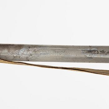 A Swedish officer's sabre, end of the 19th century, with scabbard.