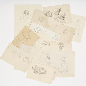 Lotte Laserstein, Skisser, 14 stycken.