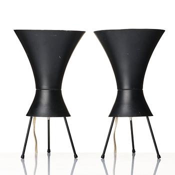 Bergboms, a pair of table lamps, model 'B 32', Malmö, Sweden 1950s.