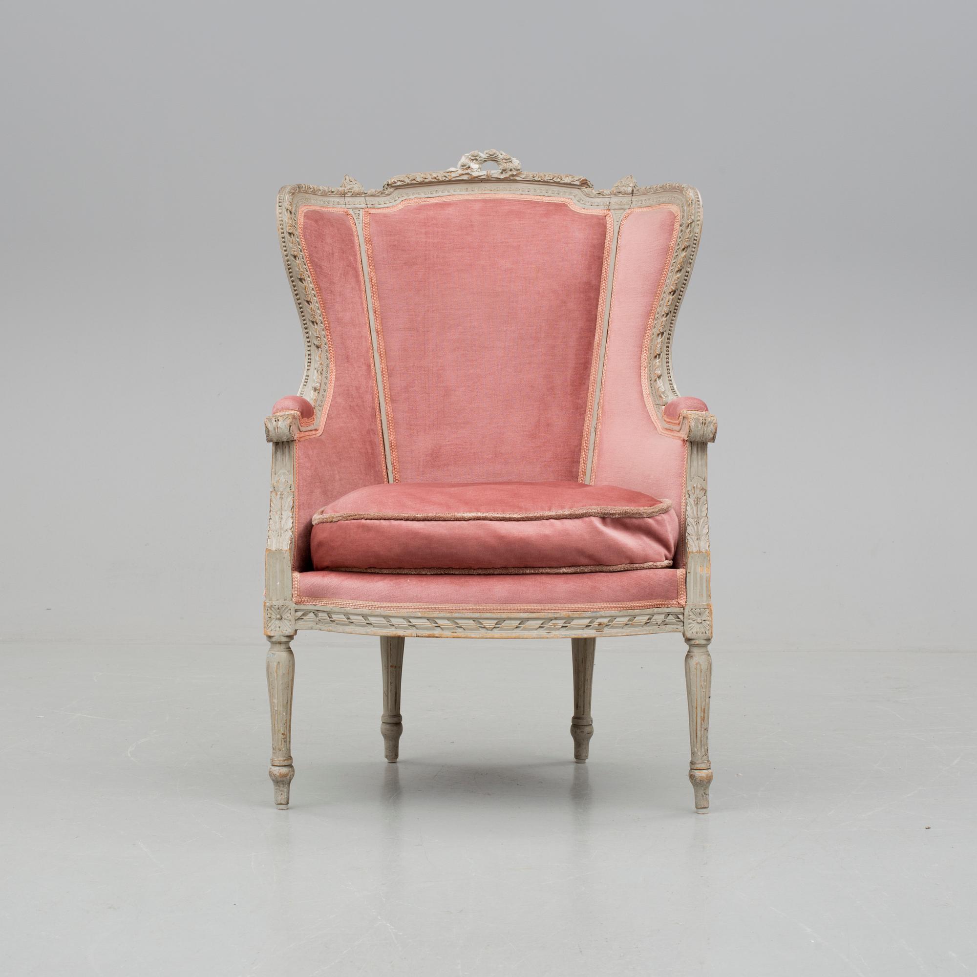 BERGERE, Louis XVI-stil, omkring sekelskiftet 1900.