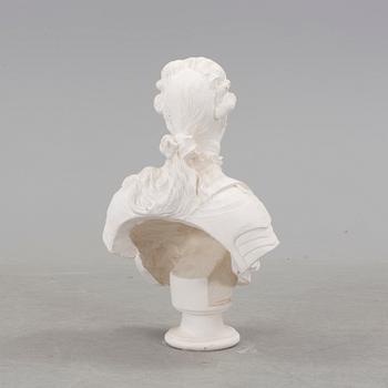 JOHAN TOBIAS SERGEL, after. A plaster bust of Gustav III.