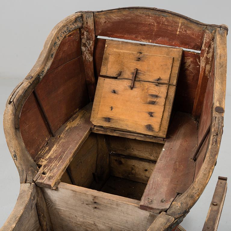 a folk art sleigh Forsa, Hälsingland 1785.