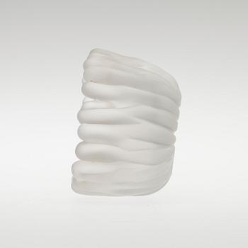 MALJAKKO ja MALJA, lasia, "Varsanjalka" sekä "Jäkälä" Tapio Wirkkala, Iittala. Maljakko signeerattu.