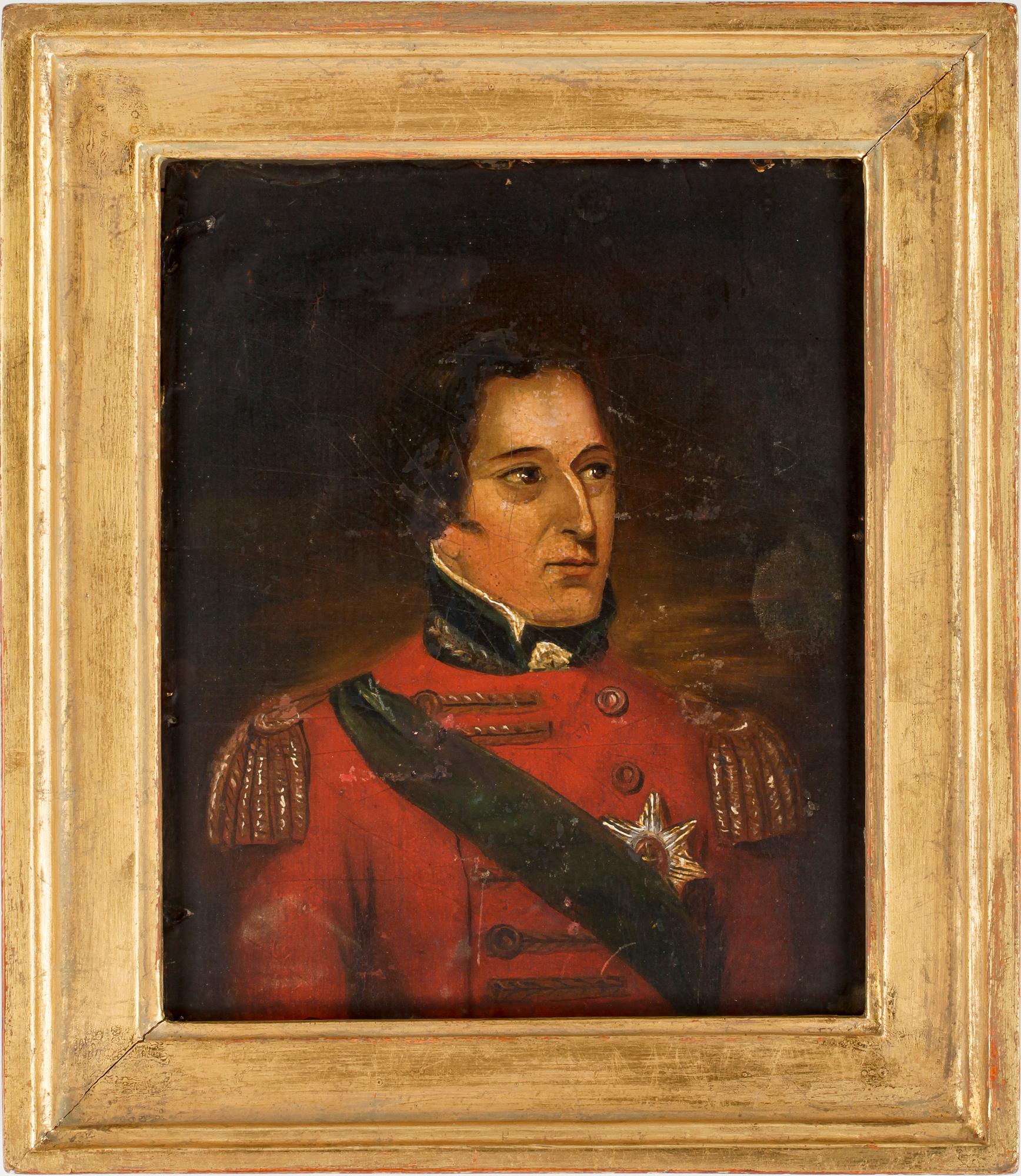 OKÄND KONSTNÄR, olja på pannå, osign, 1800-tal.