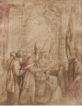 GIOVANNI ANDREA DONDUCCI (MASTELLETTA), bleck/blandteknik  på pergament.