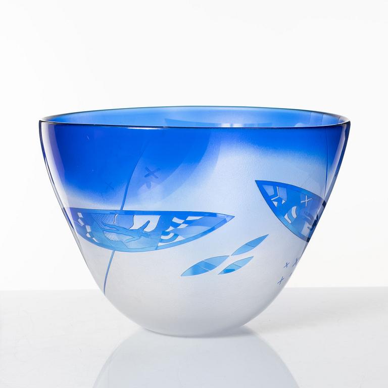 Bertil Vallien, a unique glass bowl, Kosta Boda.