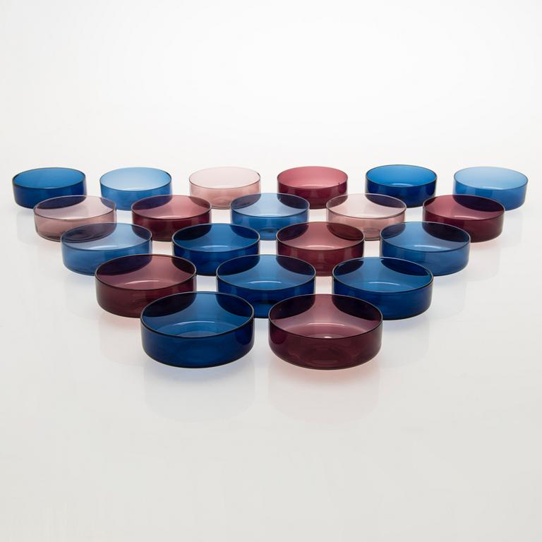 TIMO SARPANEVA, A 36-piece set of the i-line glassware for Iittala. Designed in 1958.