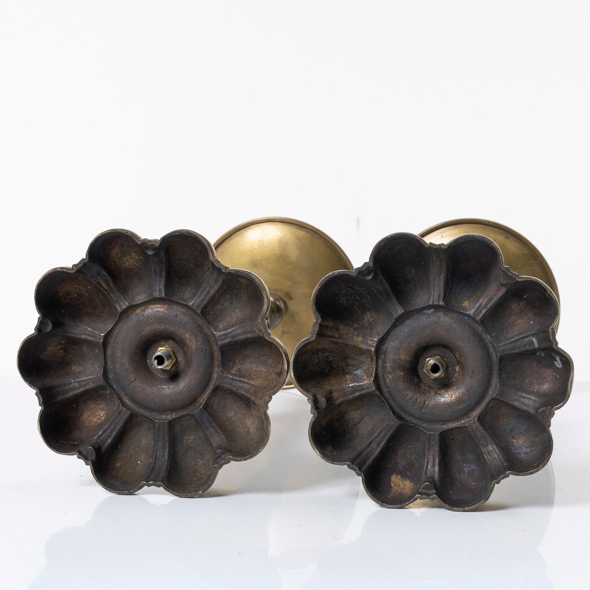 Ljusstakar ett par, barockstil, 1900-talets första hälft..