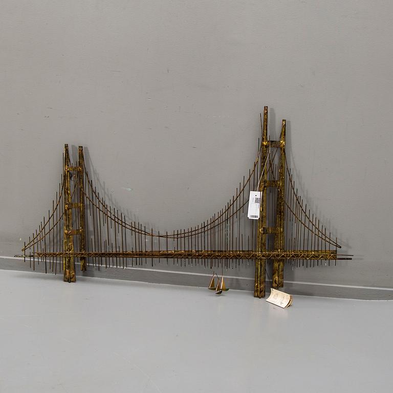 C. Jeré - Artisan House Wall sculpture Golden Gate bridge, signed and dated 1970.