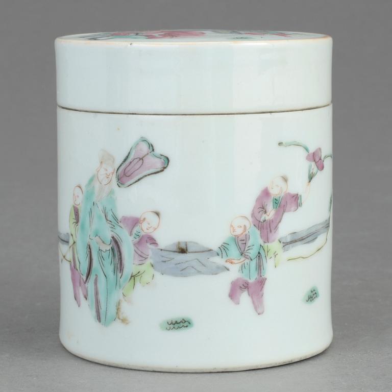 LOCKASK, porslin, Kina, 1800-tal/1900-tal.