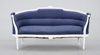 SALONGSGRUPP, 5 delar, gustaviansk stil, 1900-tal.