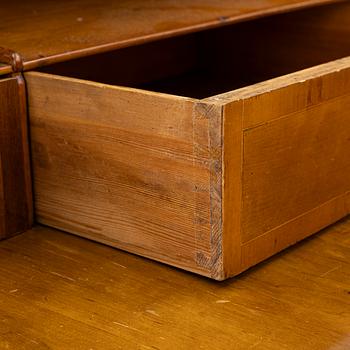 A Gustavian marquetry secretaire by Jonas Hultsten (master in Stockholm 1773-94).