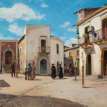 Carl Skånberg, "Torg i Taormina" (Town square in Taormina).