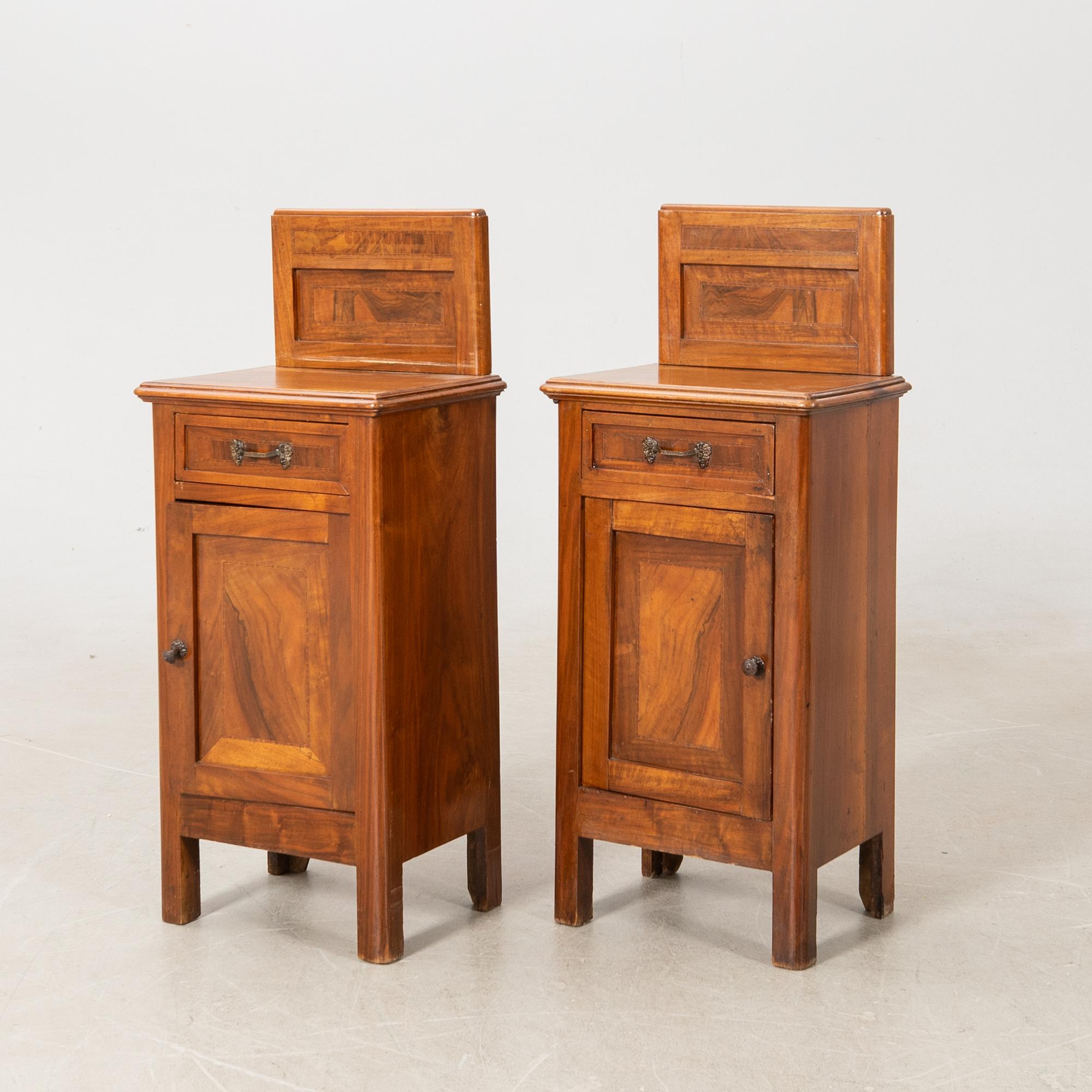 Sängbord, ett par, Art Deco, 1900-talets första hälft.