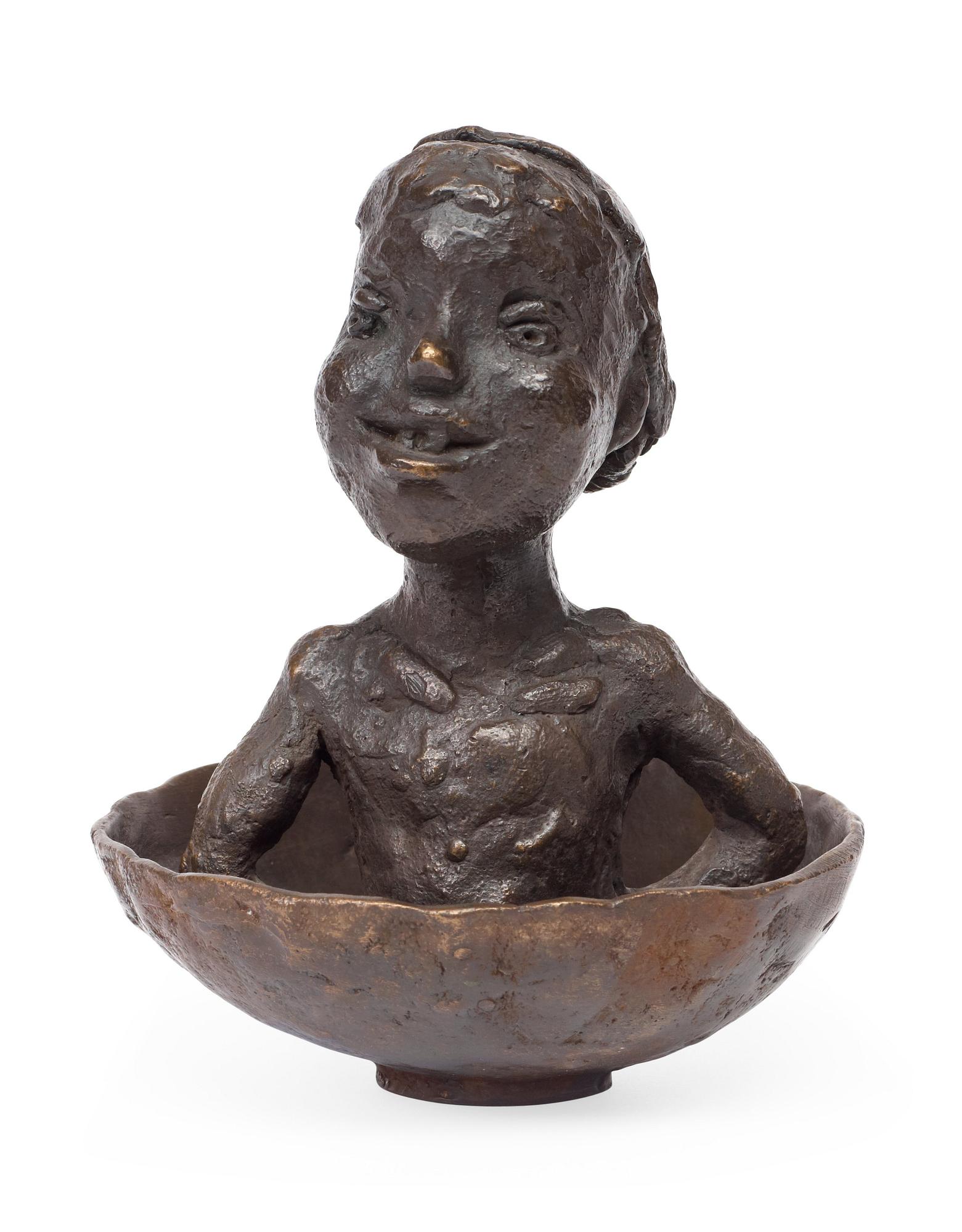 Lena Cronqvist, "Flicka i skål IV".