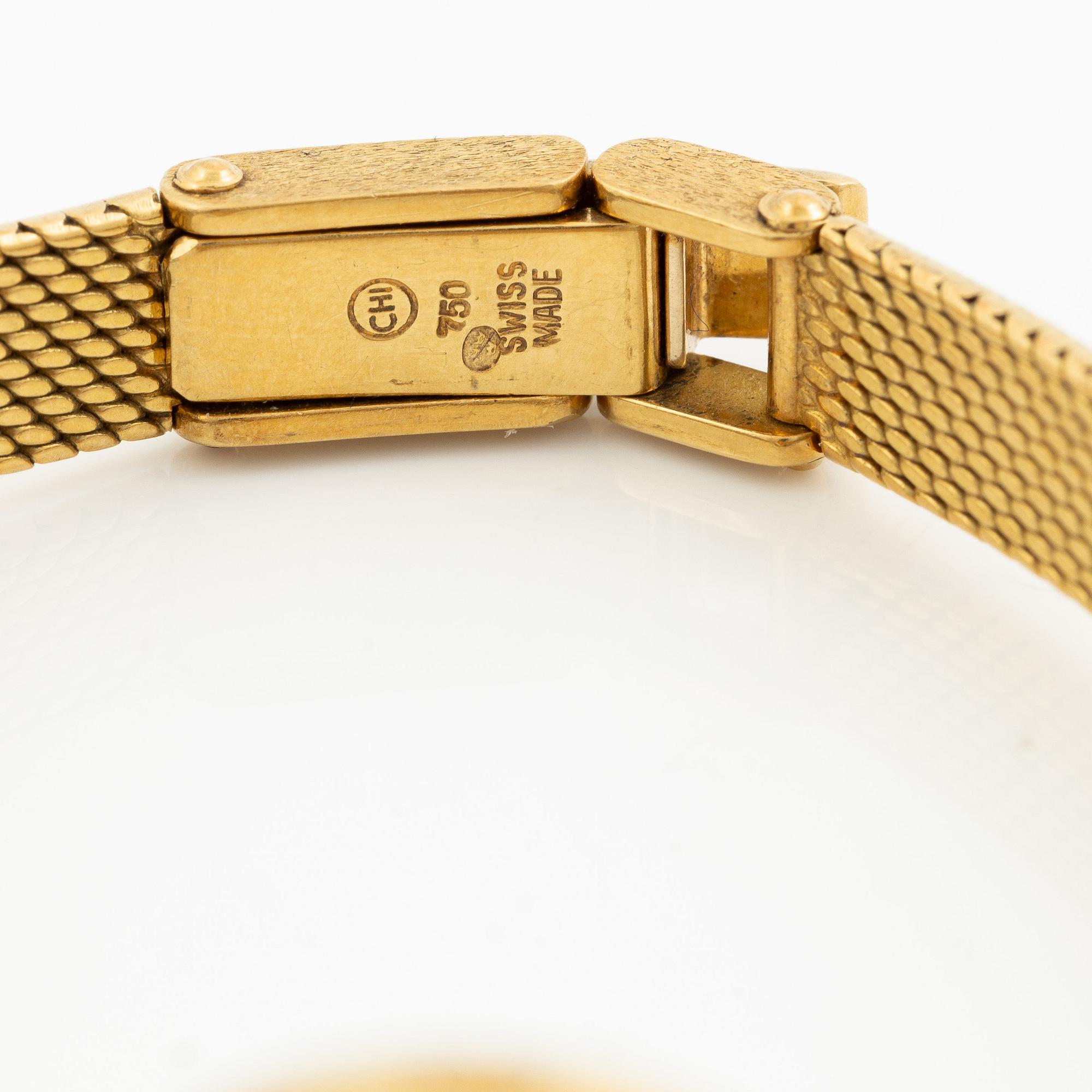 Tissot, 18K guld, armbandsur, 17,5 mm.
