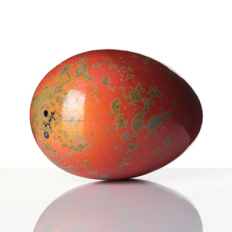 Hans Hedberg, a faience sculpture of an egg, Biot, France.
