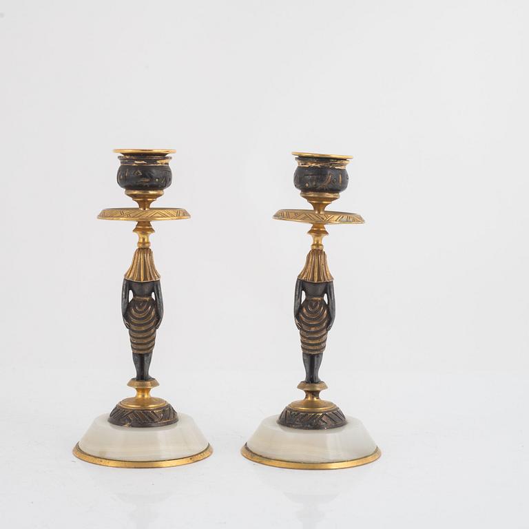 Candlesticks, a pair, circa 1900.