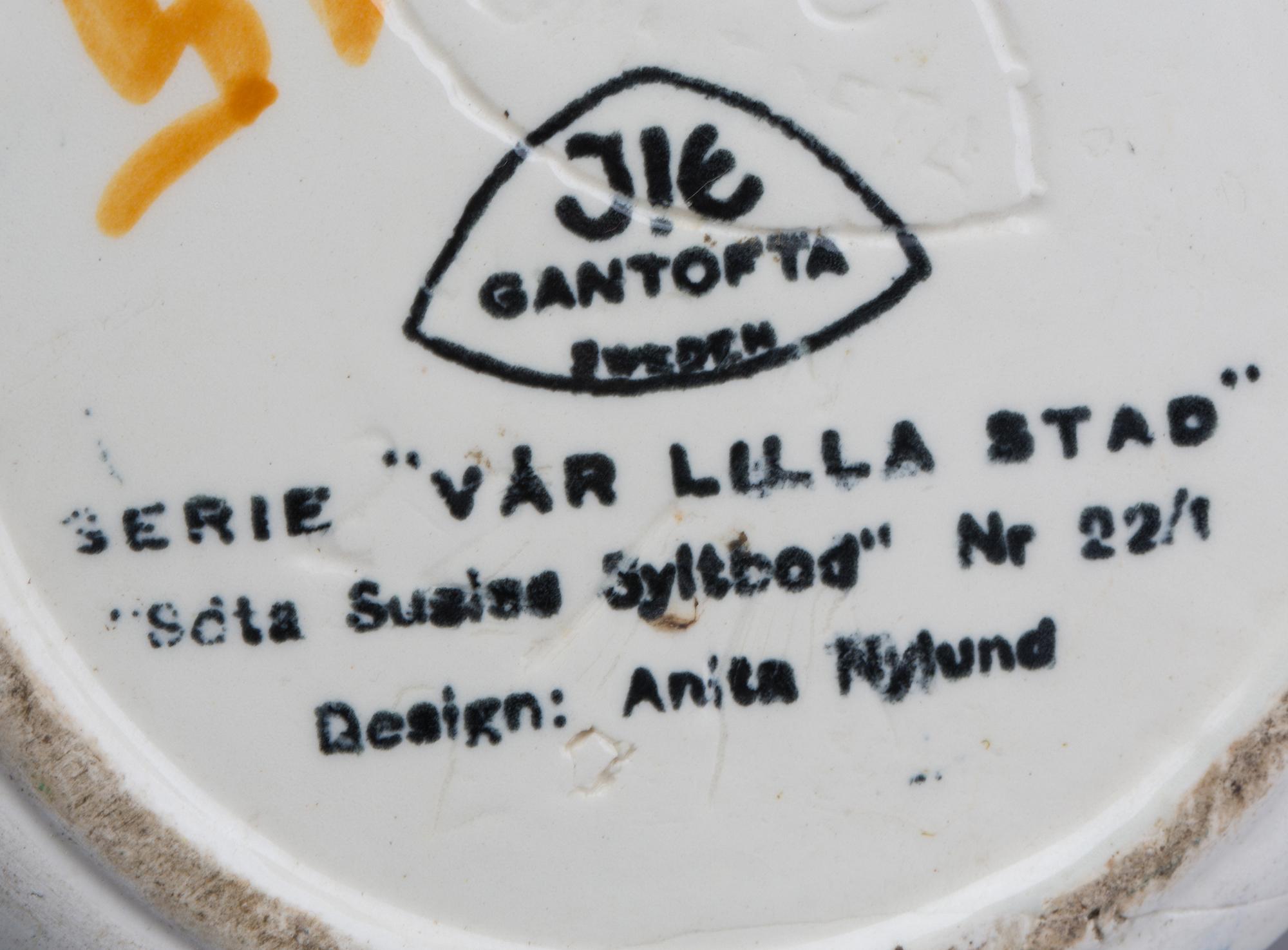 ANITA NYLUND, 11 delar, flintgods, Jie, Gantofta, 1950/60-tal.