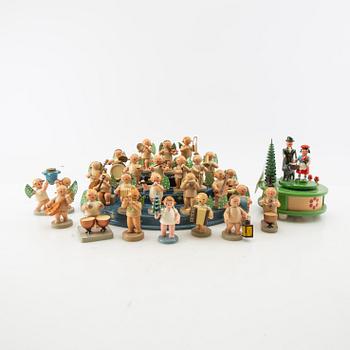 Angel orchestra and music box, Erzgebirge, Germany, mid-20th century.