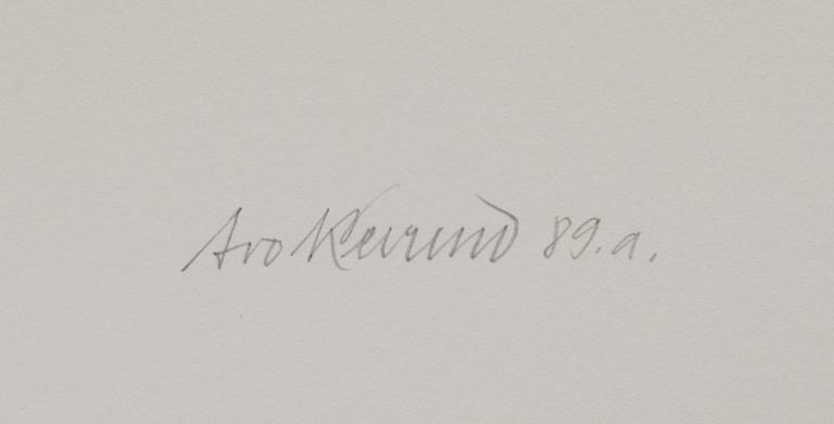 AVO KEEREND, färglitografi, signerad och daterad -89, numrerad 10/50.