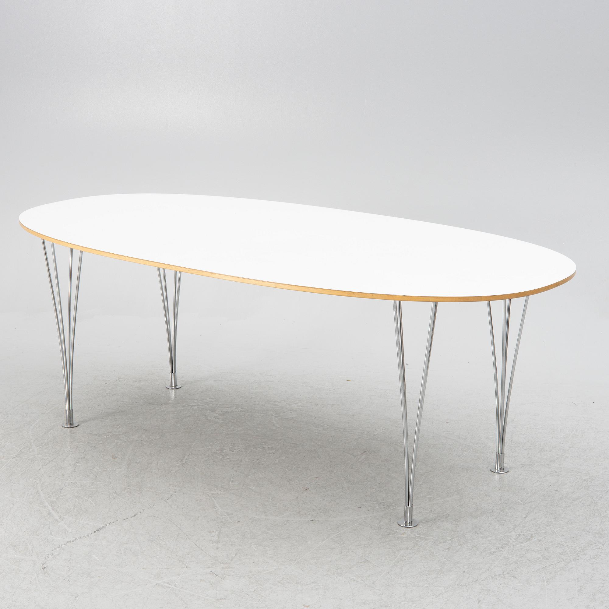 Bruno Mathsson & Piet Hein, dining table, "Superellipse", Bruno Mathsson International, Värnamo, 2011.