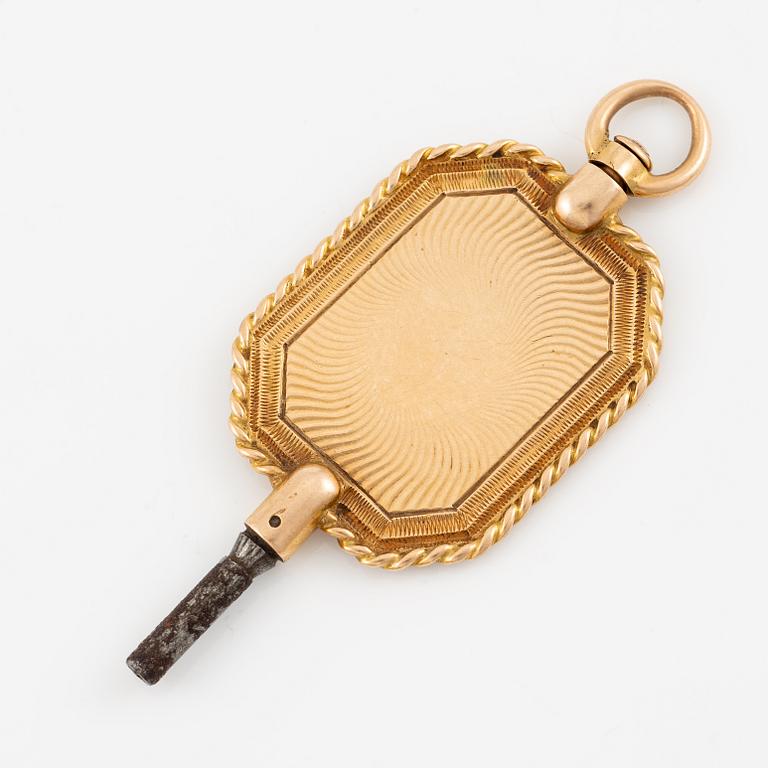 A gold and diamond pocket watch by Charles Le Roy (watchmaker in Paris 1733-71).