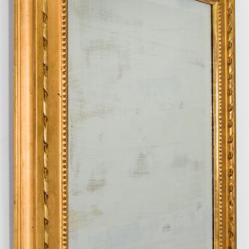 A Gustavian late 18th century hallmarked Gothenburg mirror.