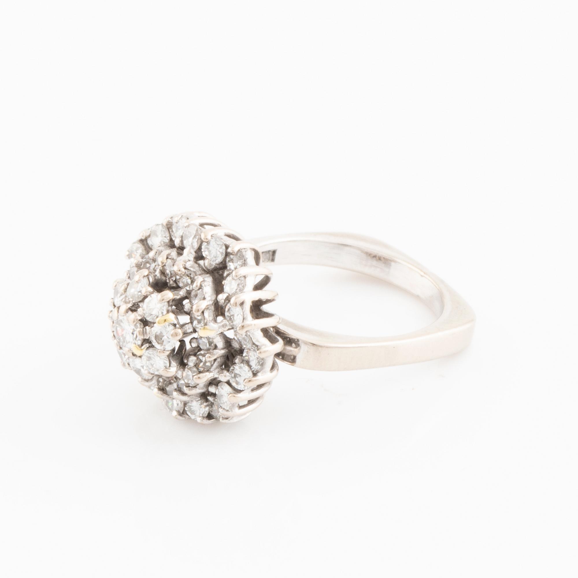 Brilliant cut diamond ring.