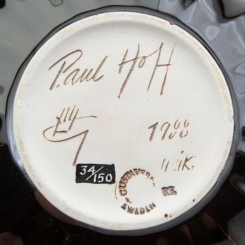 Paul Hoff, urn signed and numbered unique 34/150 Gustavsbergs studio.