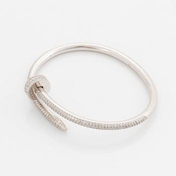 Cartier armband "Juste en Clou" 18K vitguld med runda briljantslipade diamanter.