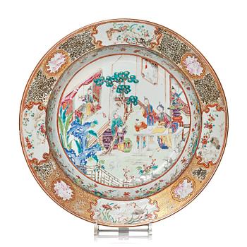 A large famille rose 'Rockefeller pattern' basin, Qing dynasty, Qianlong (1736-95).