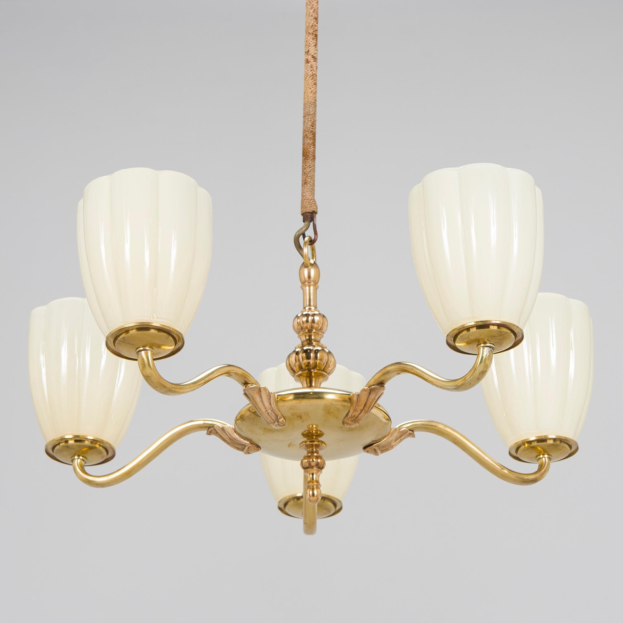 Paavo Tynell, taklampa, modell 1420/5, Taito, 1930-tal.