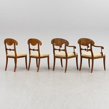 a set of four mid 19th century chairs.