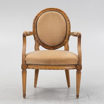 Karmstol, Louis XVI-stil, Frankrike, 1800-talets första hälft.