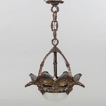 ALICE NORDIN, , a 1910-/20's brass ceiling light, Böhlmarks lampfabrik.