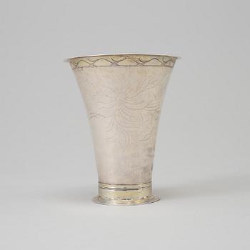 A SWEDISH SILVER BÄGARE by Olof Sedin, Gävle 1803.