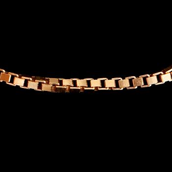 HALSKEDJA, 18 k guld. Vikt ca 7,5 g.