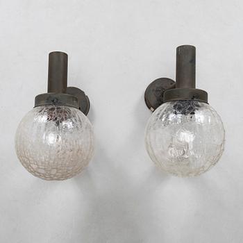 Lisa Johansson-Pape, a pair 1970s outdoor  wall lamps for Stockmann Orno.