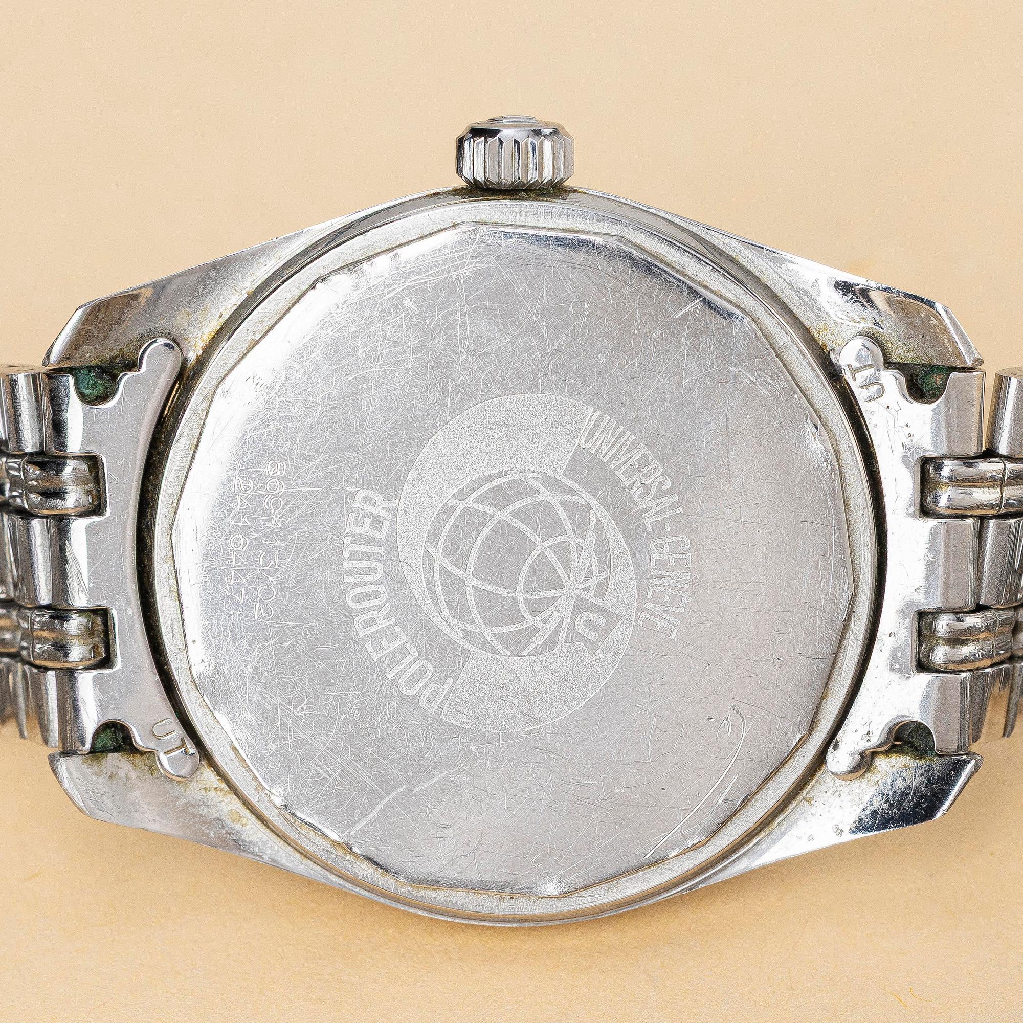 Universal Genève, Polerouter Date, "Gay Frères bracelet", ca 1966.