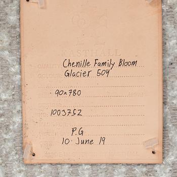 A runner, Machine made, "Chenille family bloom", Kasthall Design Studio, ca ca 780 x 90 (according to lable) cm.
