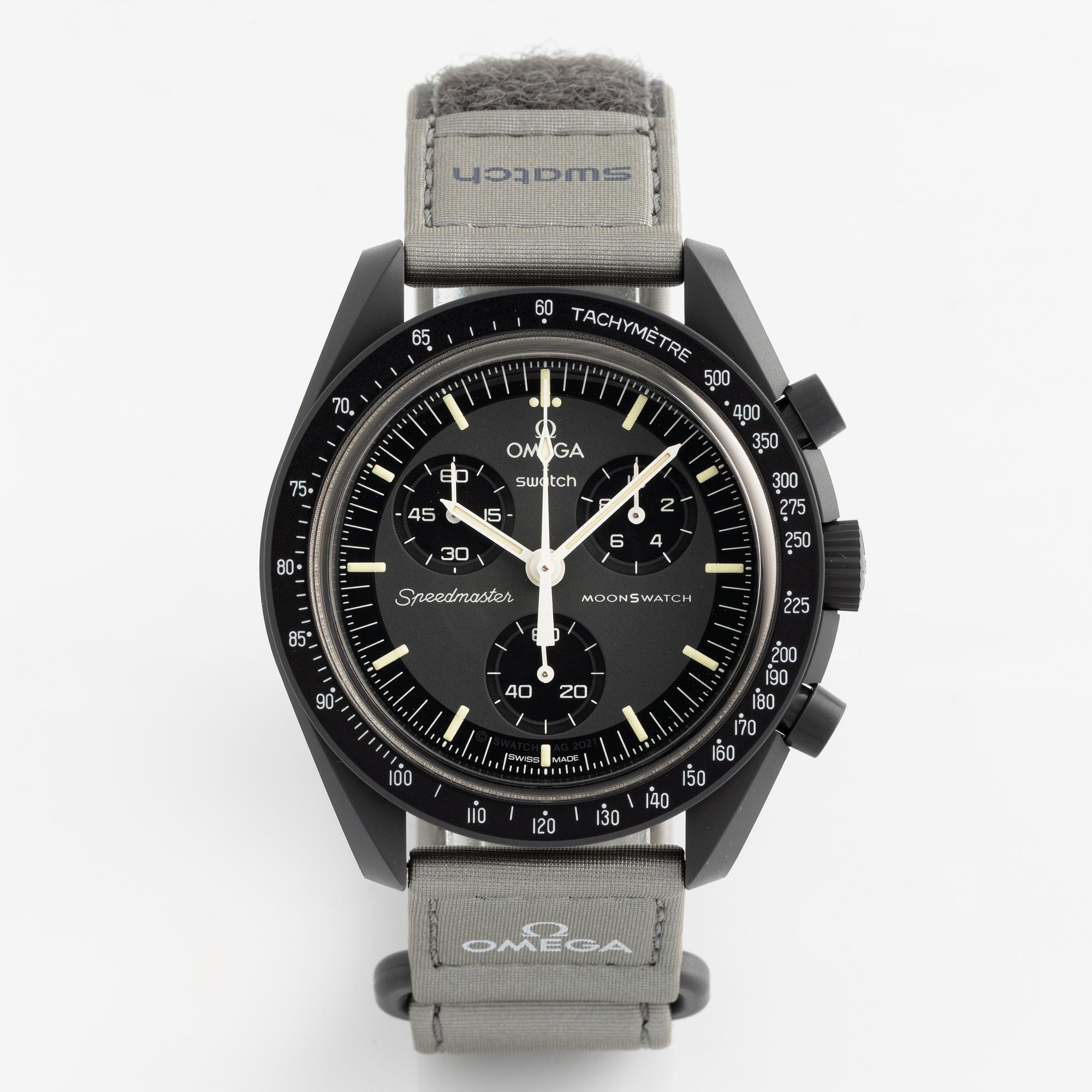 Swatch/Omega, MoonSwatch, Mission to Mercury, kronograf, armbandsur, 42 mm.
