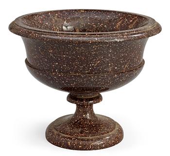 656. A Swedish Empire porphyry bowl.