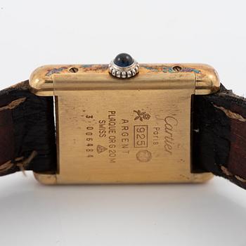 must de CARTIER, Tank, wristwatch, 20.5 x 20.5 (28) mm.