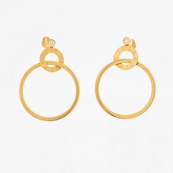 Piaget, earrings, "Possession", a pair, 18K gold with brilliant-cut diamonds.
