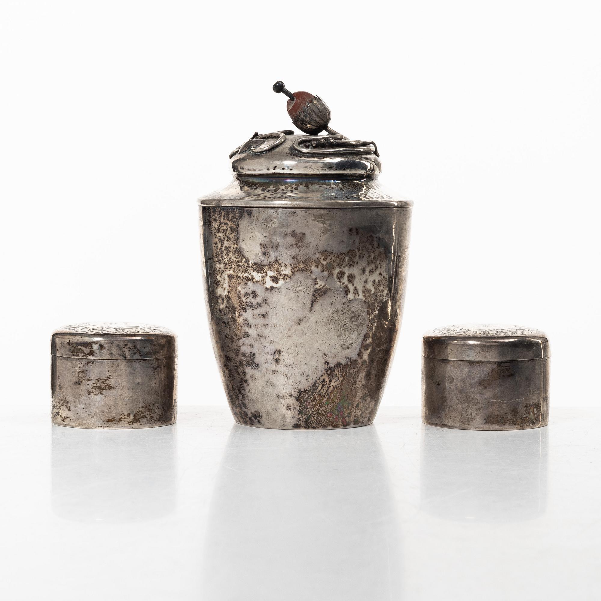 Silver, 15 pieces, 19th-20th century.
