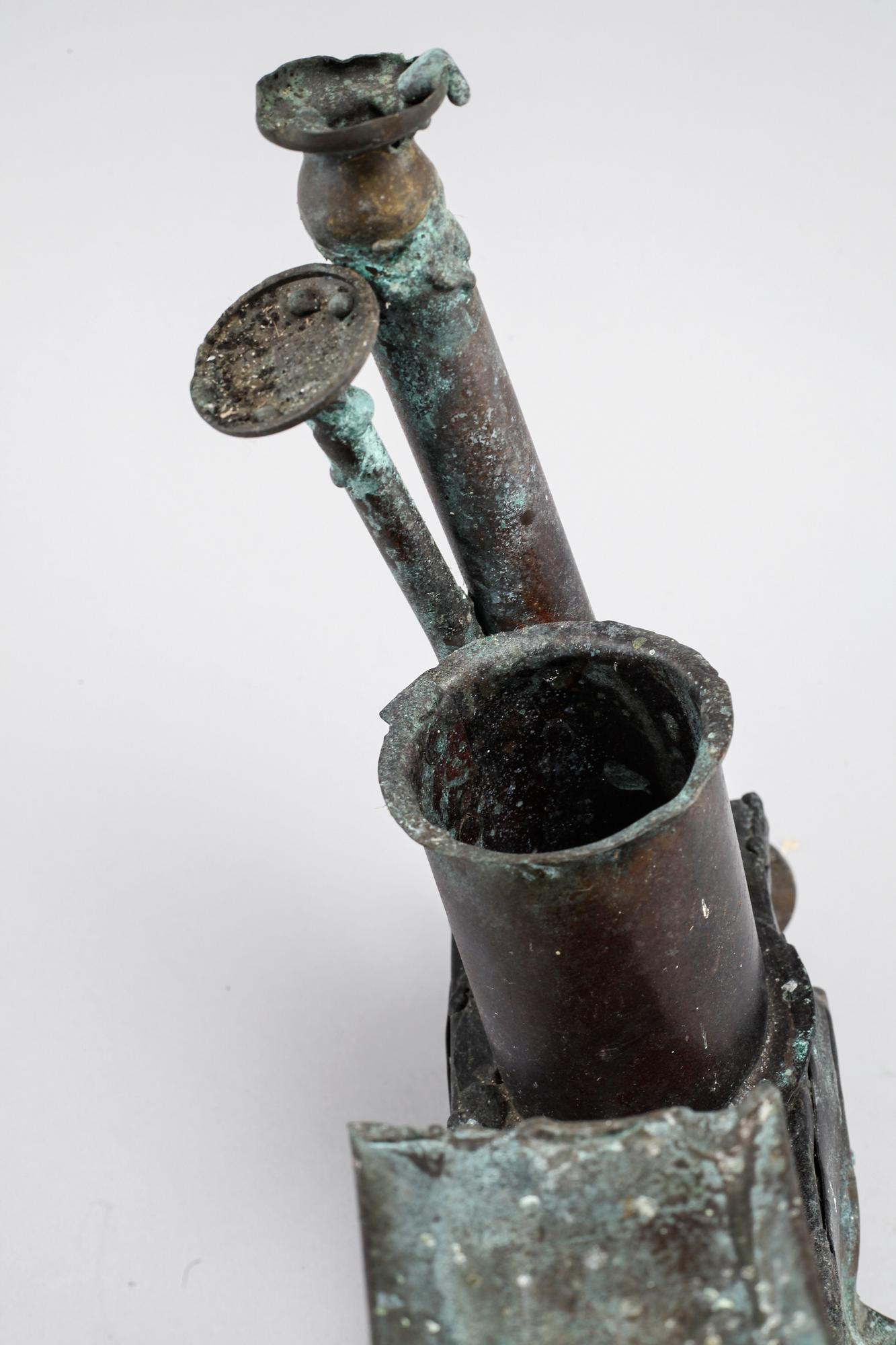 a metal sculpture, not signed.