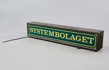 BUTIKSSKYLT, Systembolaget, 1900-talets andra hälft.